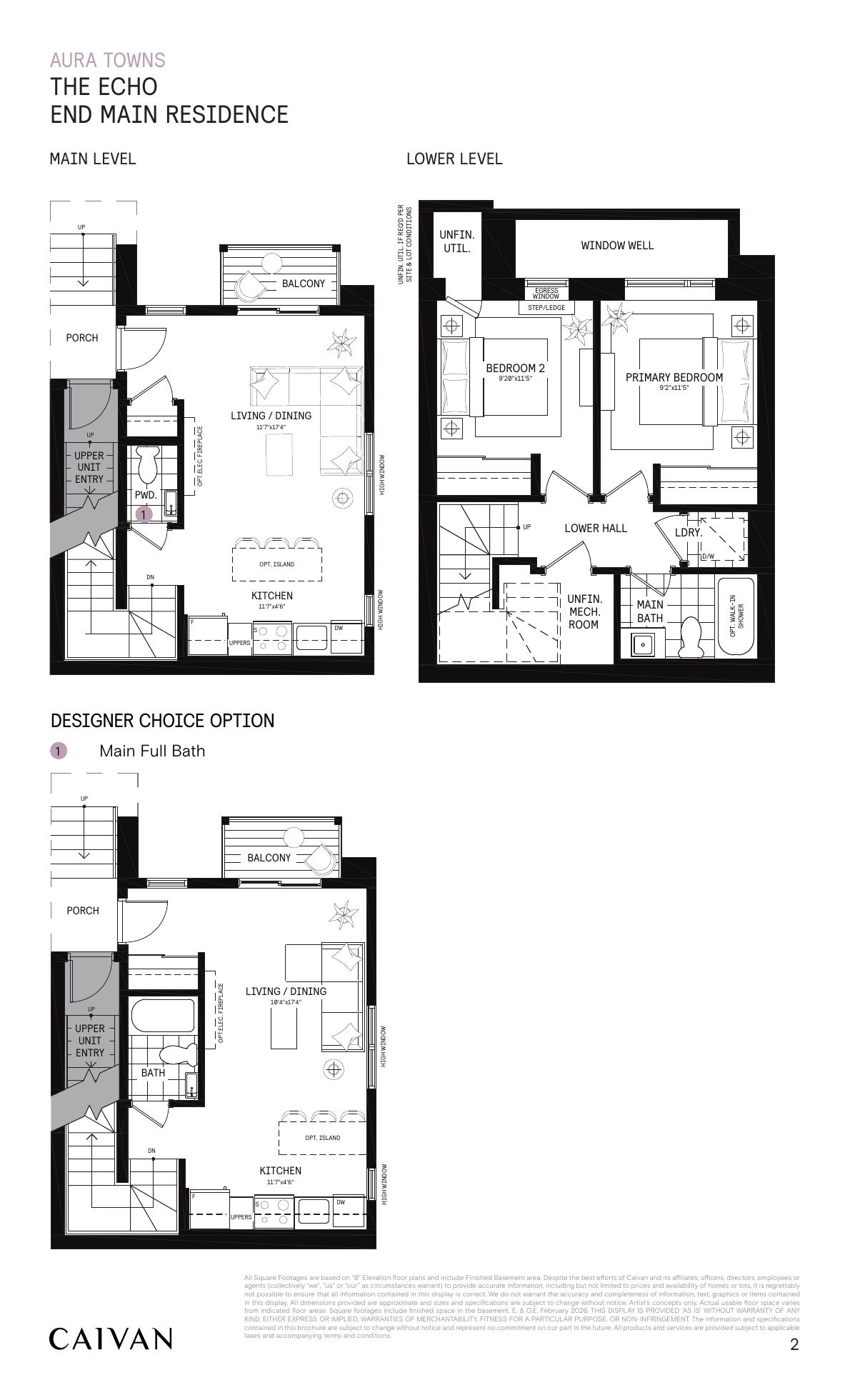 The Echo End floor plan